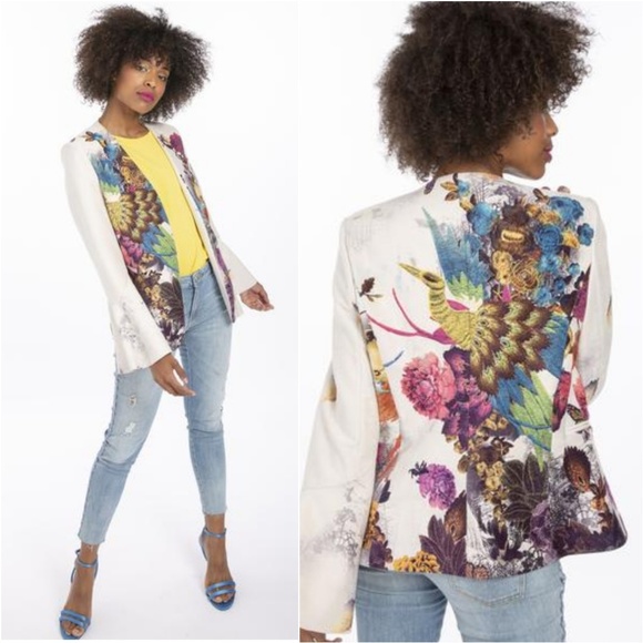 Peacock Statement Suede Jacket - Picture 3 of 4